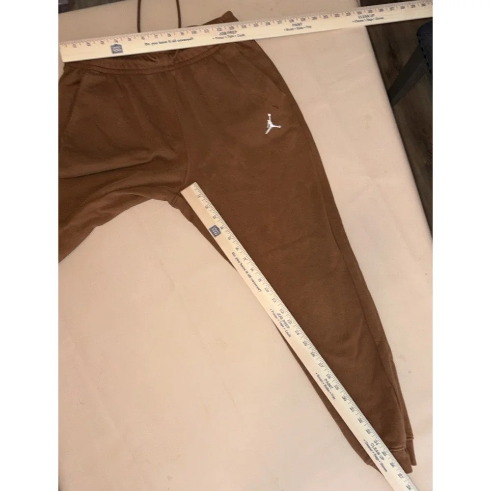 Nike Air Jordan Essential Fleece Mens Small Joggers Sweatpants Brown FJ7779-211